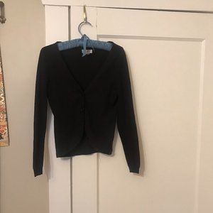 Vintage-2000s-Ann Taylor Loft-Black Cardigan-X-Small
